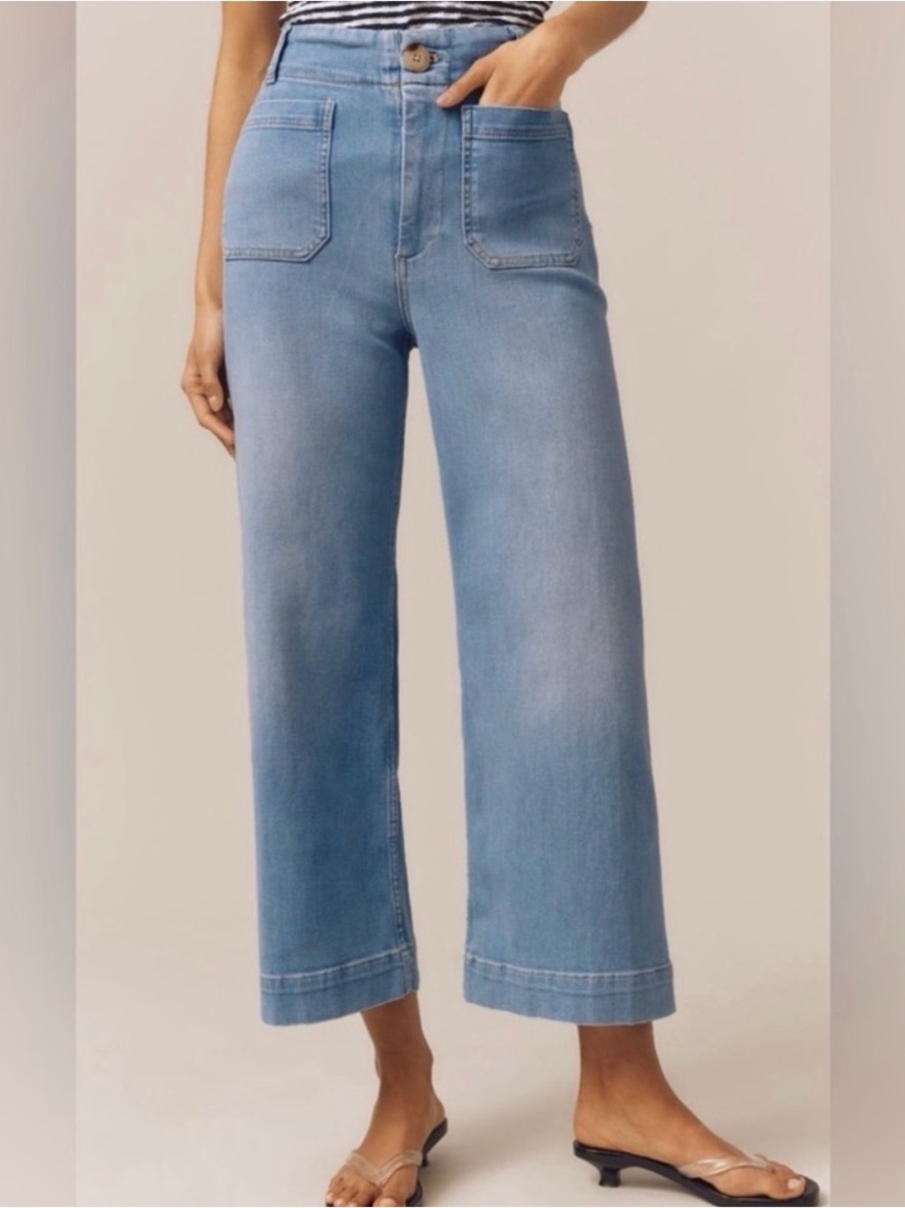 Maeve The Colette Wide Leg Crop Jeans